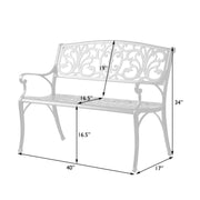 Well Traveled Living Decatur Aluminum Patio Bench in Antique Bronze | GW STORE