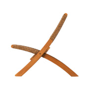 Well Traveled Living Sava Folding Chair in Tan Wicker | GW STORE