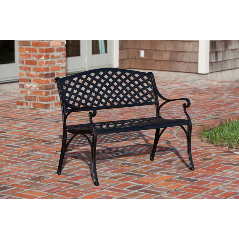 Well Traveled Living Antique Bronze Cast Aluminum Patio Bench | GW STORE