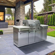 Mont Alpi MA-957RS 6 Ft Propane Outdoor Kitchen Island in Stainless Steel | GW STORE