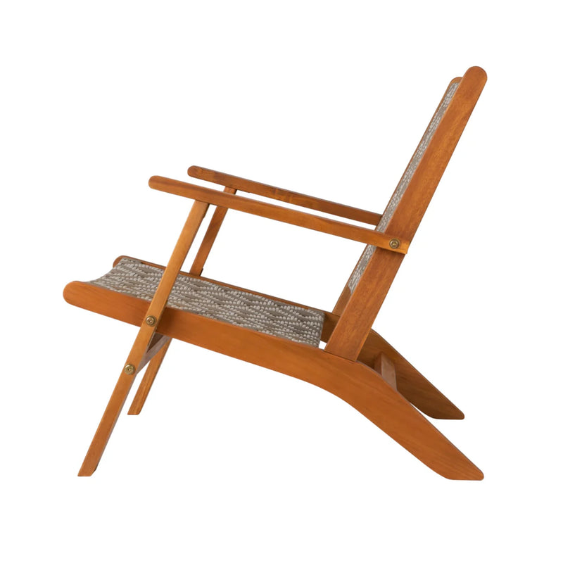 Well Traveled Living Vega Natural Stain Outdoor Chair in Diamond-Weave Wicker | GW STORE