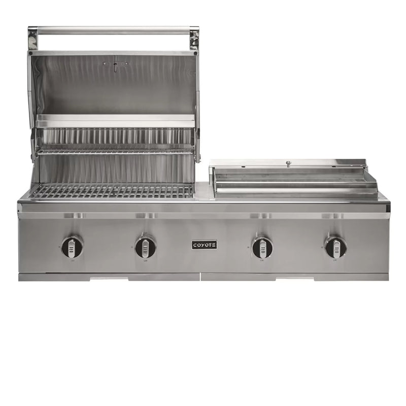 Coyote 50-Inch Built-in Gas Grill & Flat Top Combo | GW STORE