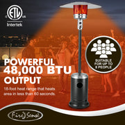 Well Traveled Living Onyx & Stainless Steel Finish Patio Heater | GW STORE