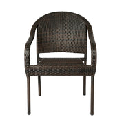 Well Traveled Living Rhodos Café Chair in Mocha All-weather Wicker Set | GW STORE