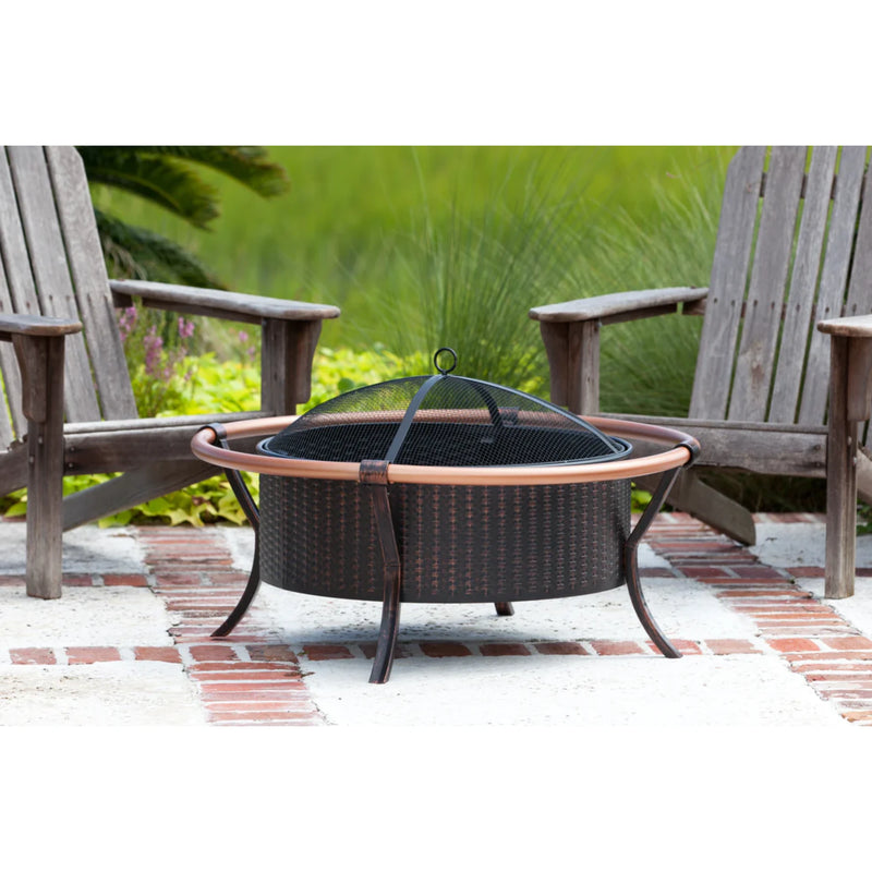 Well Traveled Living Copper Rail Fire Pit | GW STORE