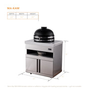 Mont Alpi MAKM-18 Stainless Steel 18-Inch Universal Kamado Grill Module | GW STORE