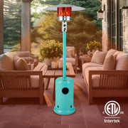 Well Traveled Living Aqua Blue Powder Coated Propane Patio Heater | GW STORE