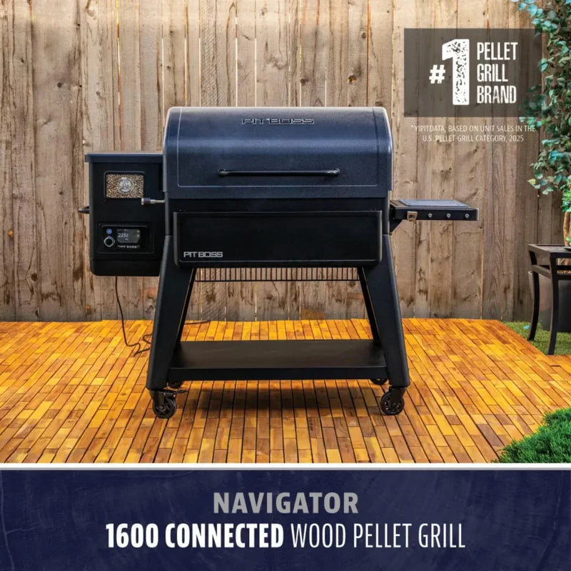 Pit Boss Navigator 1600 Series WiFi & Bluetooth Freestanding Wood Pellet Grill & Smoker | GW STORE