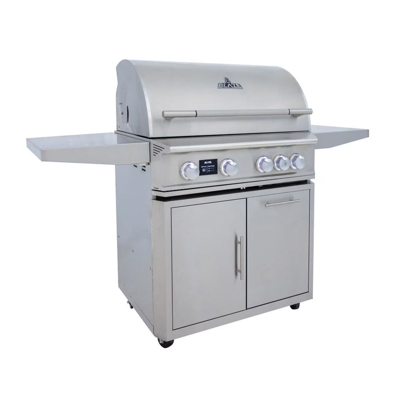 Blaze LTE PRO 32-Inch 4-Burner Freestanding Gas Grill w/ Digital Temperature Screen & Rear Infrared Burner | GW STORE