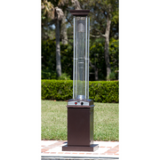 Well Traveled Living Hammered Bronze Finish Square Flame Propane Patio Heater | GW STORE