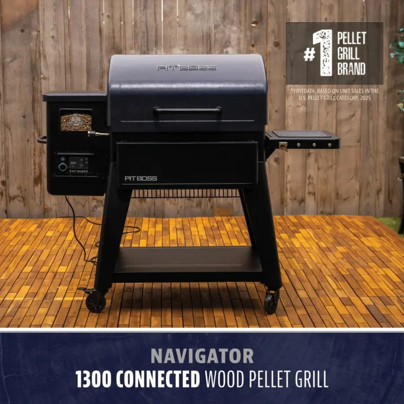 Pit Boss Navigator 1300 Series WiFi & Bluetooth Freestanding Wood Pellet Grill & Smoker | GW STORE
