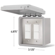 Infratech Dual Duplex Stack Switch, Surface Mount w/ Weatherproof Cover | GW STORE