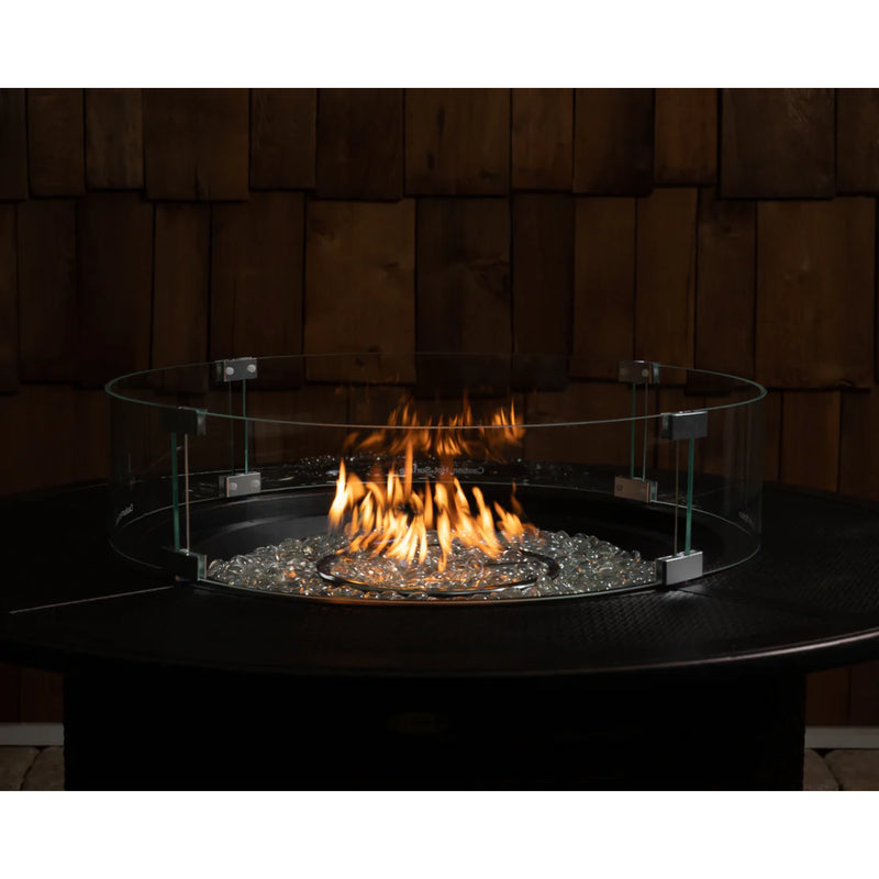 Well Traveled Living Tempered Glass Wind Guard for Round Fire Pits | GW STORE