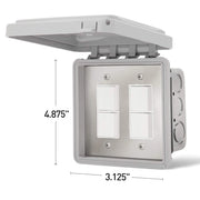 Infratech Dual Duplex Stack Switch w/ Weatherproof Cover | GW STORE