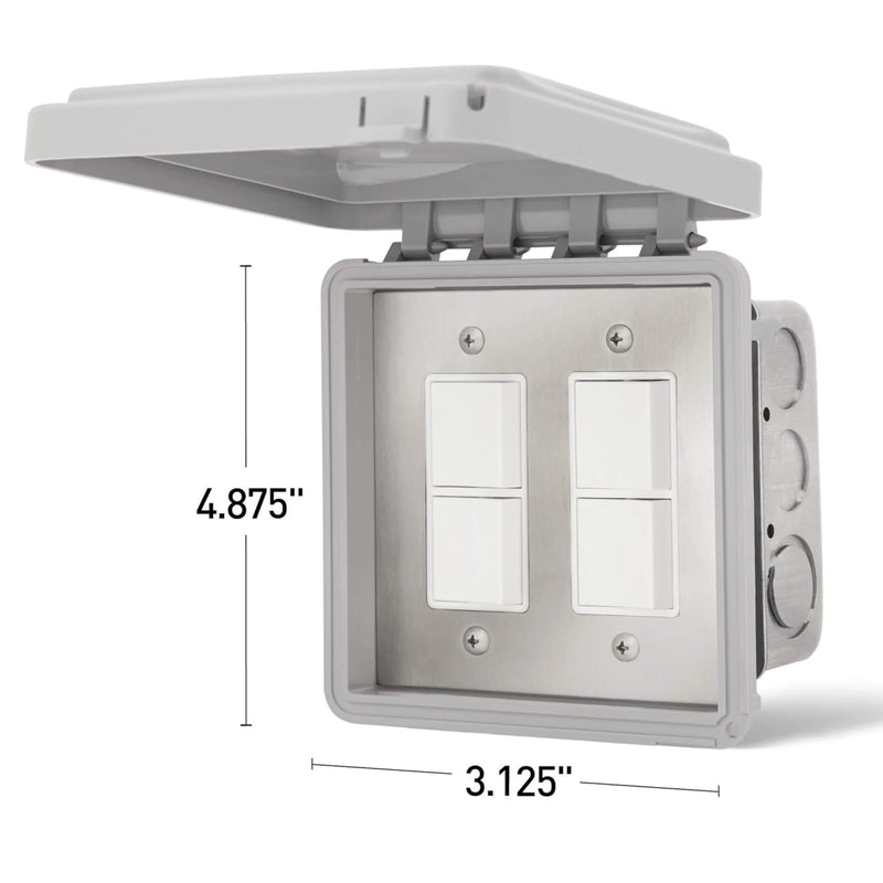 Infratech Dual Duplex Stack Switch w/ Weatherproof Cover | GW STORE