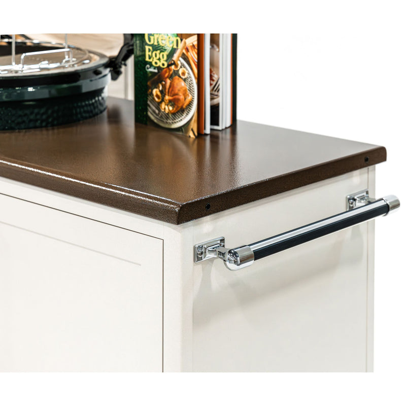 Challenger Designs Torch 48-Inch Cart for Large EGG w/ Walnut Countertop & Sand Shaker Cabinet  | GW STORE