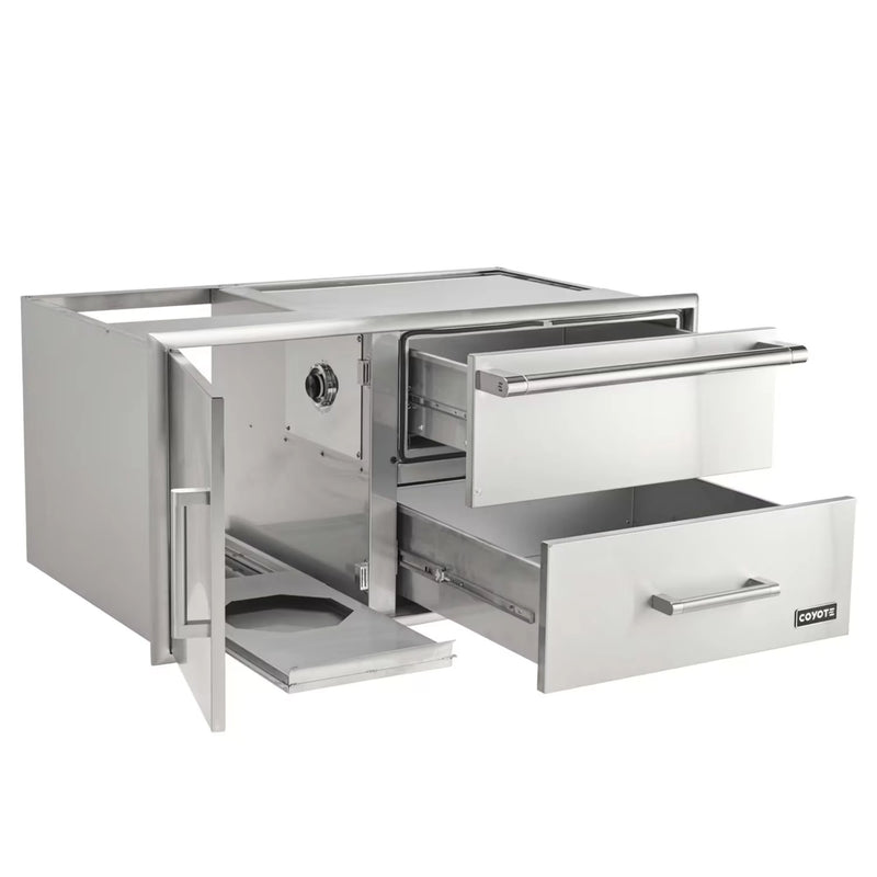 Coyote C3-CDWD 42-Inch Warming Drawer & Door Combo | GW STORE