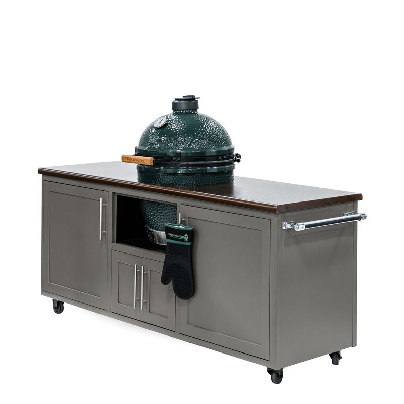 Challenger Designs Torch 76-Inch Cart for XLarge EGG w/ Copper Vein Countertop & Cappuccino Shaker Cabinet | GW STORE