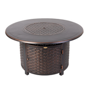 Well Traveled Living Florence Woven Aluminum Propane Fire Pit | GW STORE