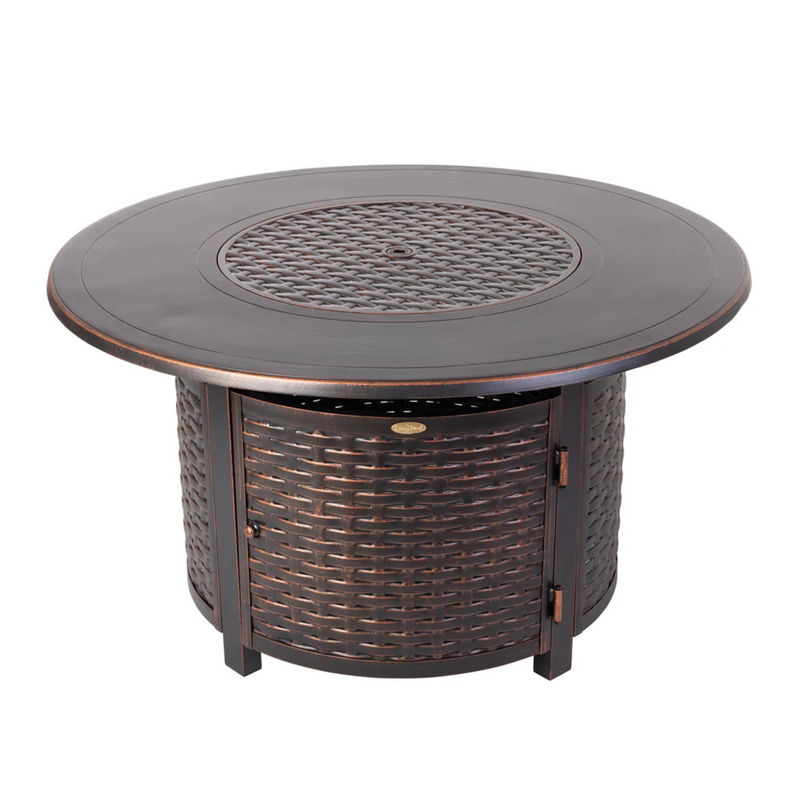 Well Traveled Living Florence Woven Aluminum Propane Fire Pit | GW STORE