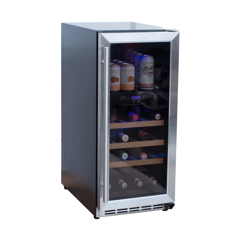 Summerset 15-Inch 3.2 Cu. Outdoor Dual Zone Wine Cooler | GW STORE