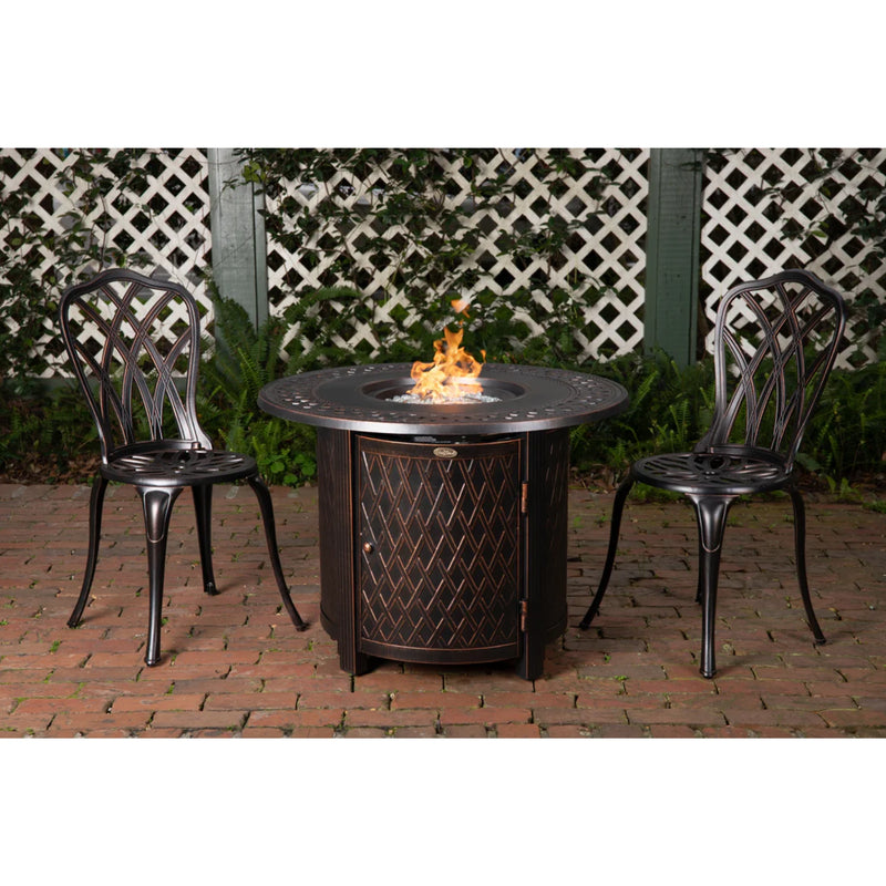 Well Traveled Living Wagner Aluminum Round Propane Fire Pit | GW STORE
