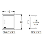 Bull 89995 18-Inch Vertical Right Hinged Stainless Steel Single Access Door W/ Reveal | Buy at GW STORE