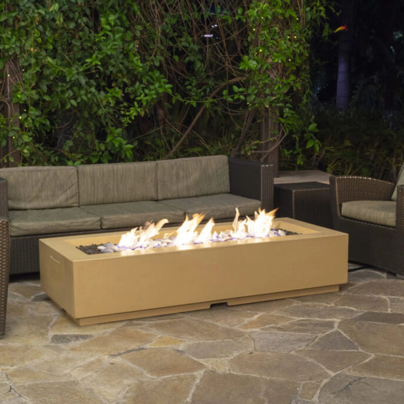 American Fyre Desings Louvre Long Rectangle Fire Pit | GW STORE