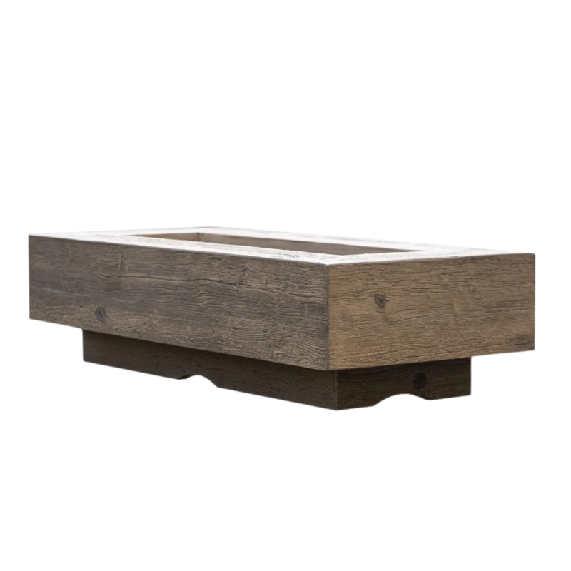 The Outdoor Plus Coronado Woodgrain Propane Gas Fire Pit | GW STORE