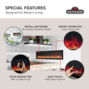 Napoleon Entice™ 42 Wall-Hanging Electric Fireplace | GW STORE