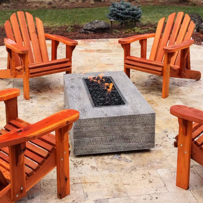 The Outdoor Plus Coronado Woodgrain Propane Gas Fire Pit | GW STORE