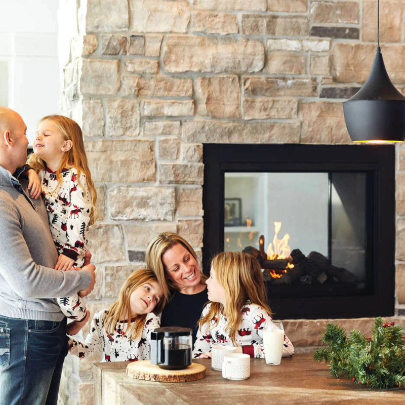 Napoleon Ascent™ Multi-View Natural Gas See Through Direct Vent Fireplace with Glass Embers & Electronic Ignition