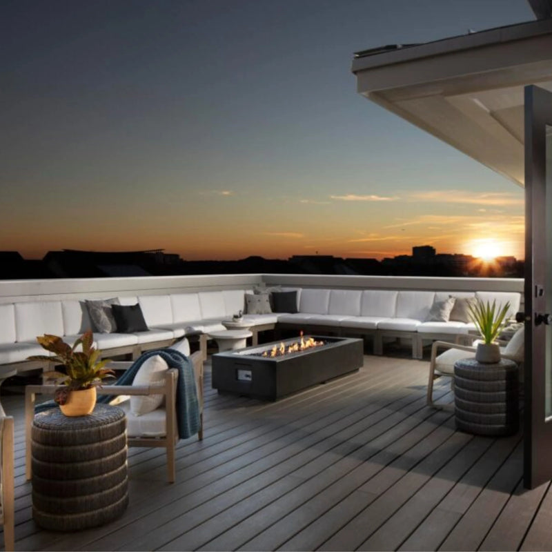 American Fyre Designs Louvre Rectangle Fire Pit | GW STORE