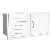 Bull 25920 38-Inch Stainless-Steel 3 Drawer Door Combo w/ Reveal | Buy at GW STORE