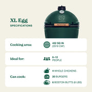 Big Green Egg XLarge Charcoal Grill in Corner Modular Nest Package | GW STORE