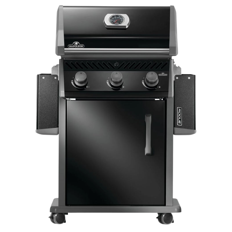 Napoleon Rogue 425 Natural Gas Grill with Stainless Steel Grids and Folding Shelves
