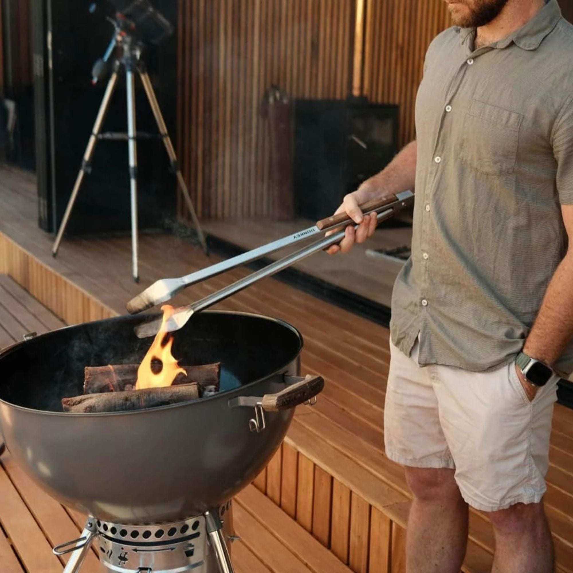 Donkey Long Tongs BBQ Grill Tongs - Thumbnail 5