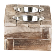 Huntley Pet Berjen Small Double Feeder | GW STORE