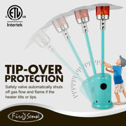 Well Traveled Living Aqua Blue Powder Coated Propane Patio Heater | GW STORE