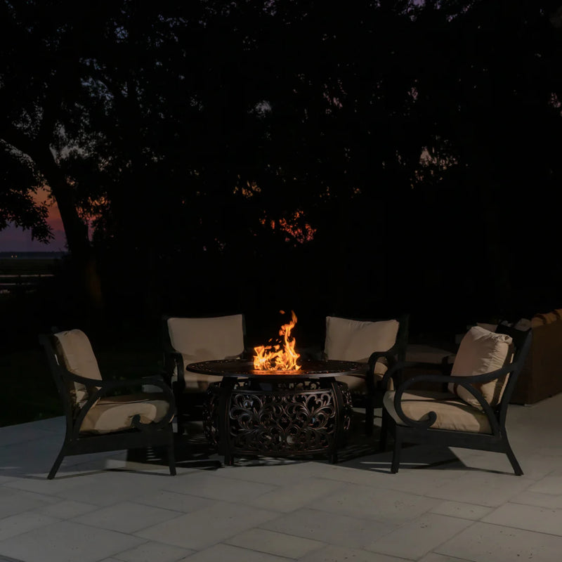 Well Traveled Living Toulon Oval Aluminum Propane Fire Pit | GW STORE