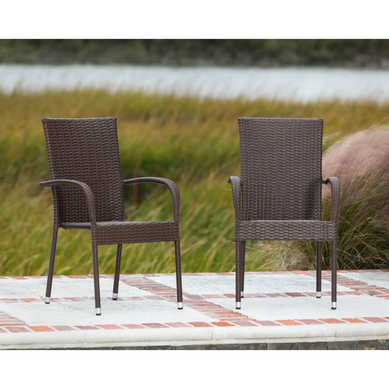 Well Traveled Living Set of 4 Morgan Outdoor Wicker Chairs | GW STORE