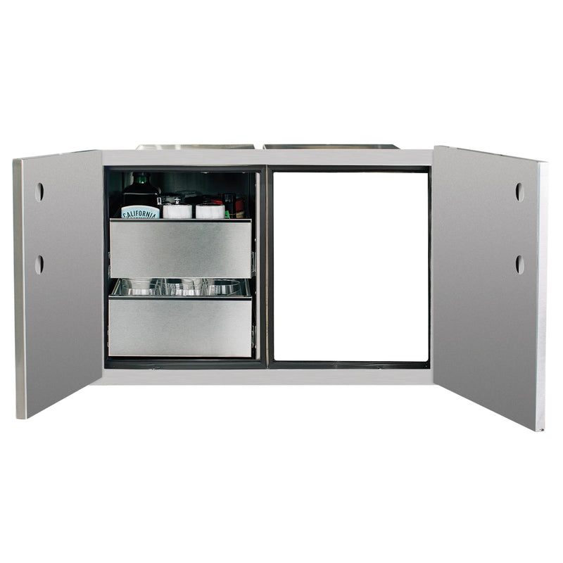 Summerset 36-Inch 2-Drawer Dry Storage Pantry & Door Combo | GW STORE