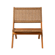 Well Traveled Living Sava Folding Chair in Tan Wicker | GW STORE