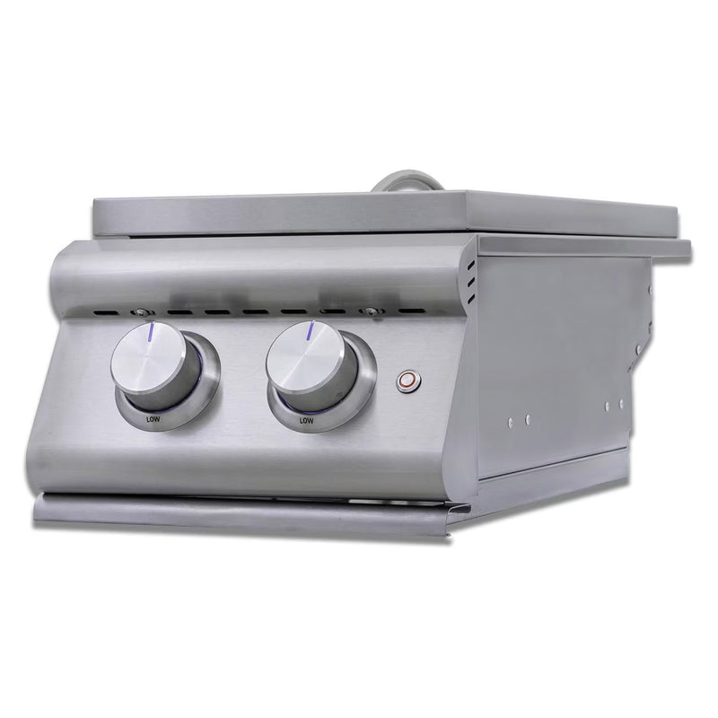 Blaze Premium LTE+ Gas Stainless Steel Double Side Burner w/ Lid