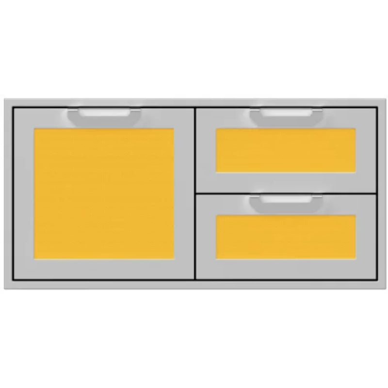 Hestan 42" Double Drawer & Storage Door Combo Recessed Marquise Acc | GW STORE