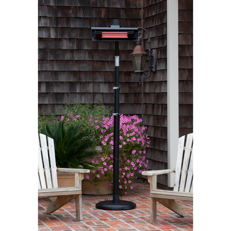Well Traveled Living Black Telescoping Offset Pole Mounted Infrared Patio Heater | GW STORE