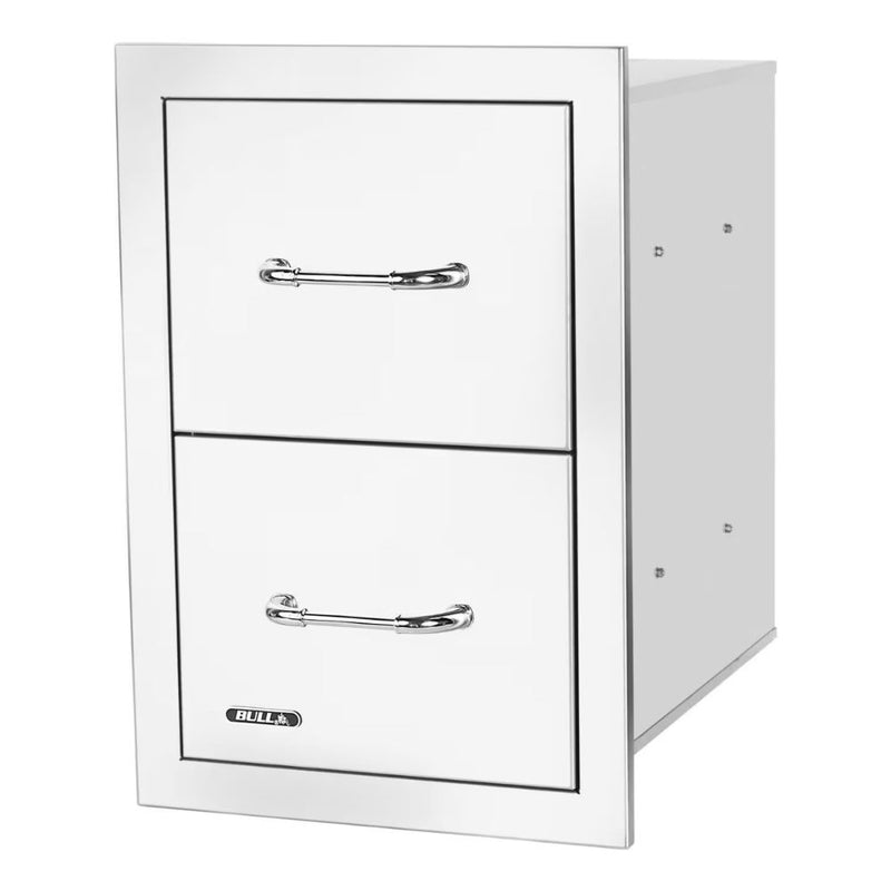 Bull 56990 15-Inch Stainless Steel Double Access Drawer W/ Reveal | Buy at GW STORE