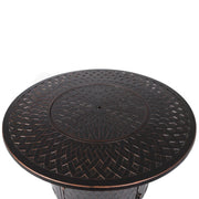 Well Traveled Living Verona Aluminum Round Propane Fire Pit | GW STORE