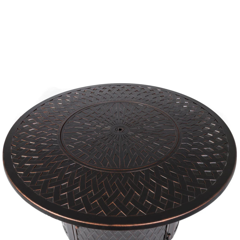 Well Traveled Living Verona Aluminum Round Propane Fire Pit | GW STORE