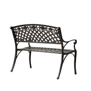 Well Traveled Living Scarlet Aluminum Patio Bench in Antique Bronze | GW STORE